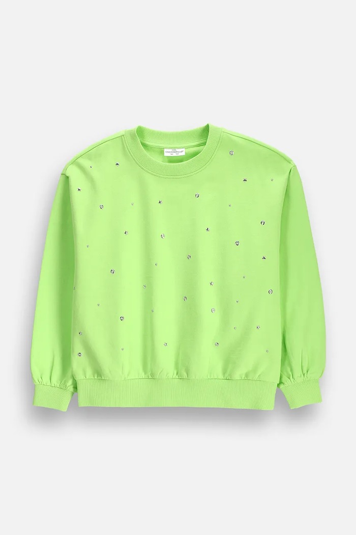 Coccodrillo Bluza dziecięca bawełniana zielony ZC6132102HGJ