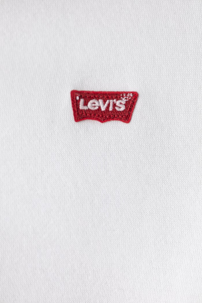 Девочка Levi's Кофта с капюшоном для детей с хлопком BATWING PATCH HOODIE 3ER942 белый