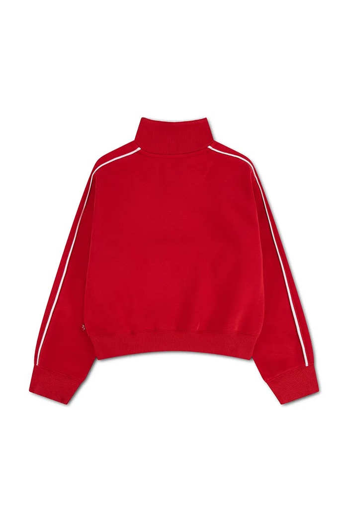 Dziewczynka Levi's bluza dziecięca z bawełną MEET AND GREET HALF ZIP 4ER410 czerwony