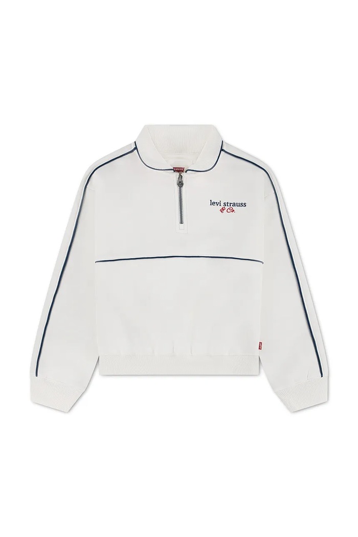 Levi's bluza dziecięca z bawełną MEET AND GREET HALF ZIP beżowy 3ER410