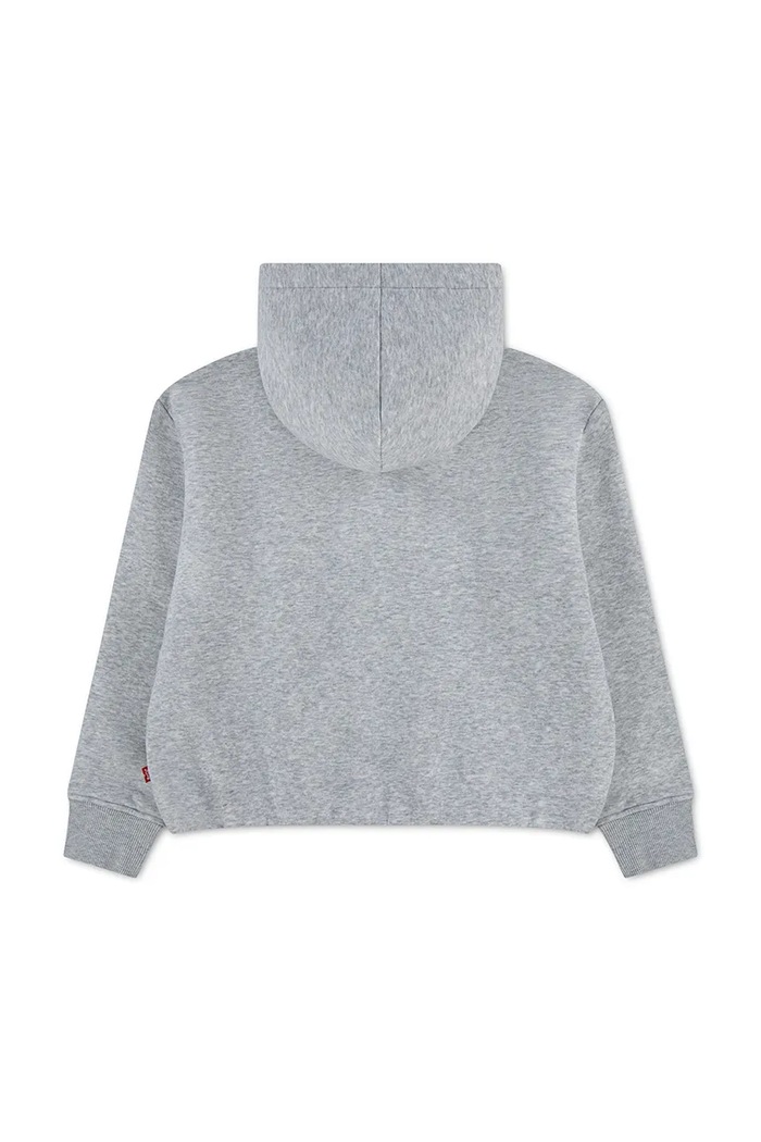 Levi's bluza z kapturem dziecięca z bawełną MEET AND GREET BUBBLE HOOD 4ER420 szary AW26