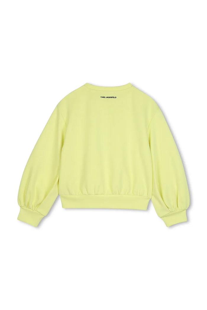 Karl Lagerfeld Mikina dětská s bavlnou Z31318.114.150 žlutá AW26
