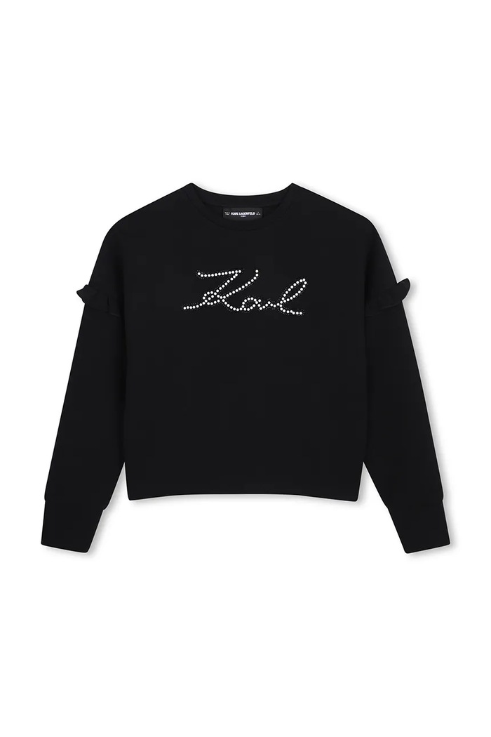 Karl Lagerfeld Dukserica za djecu s pamukom Z31319.114.150 crna AW26