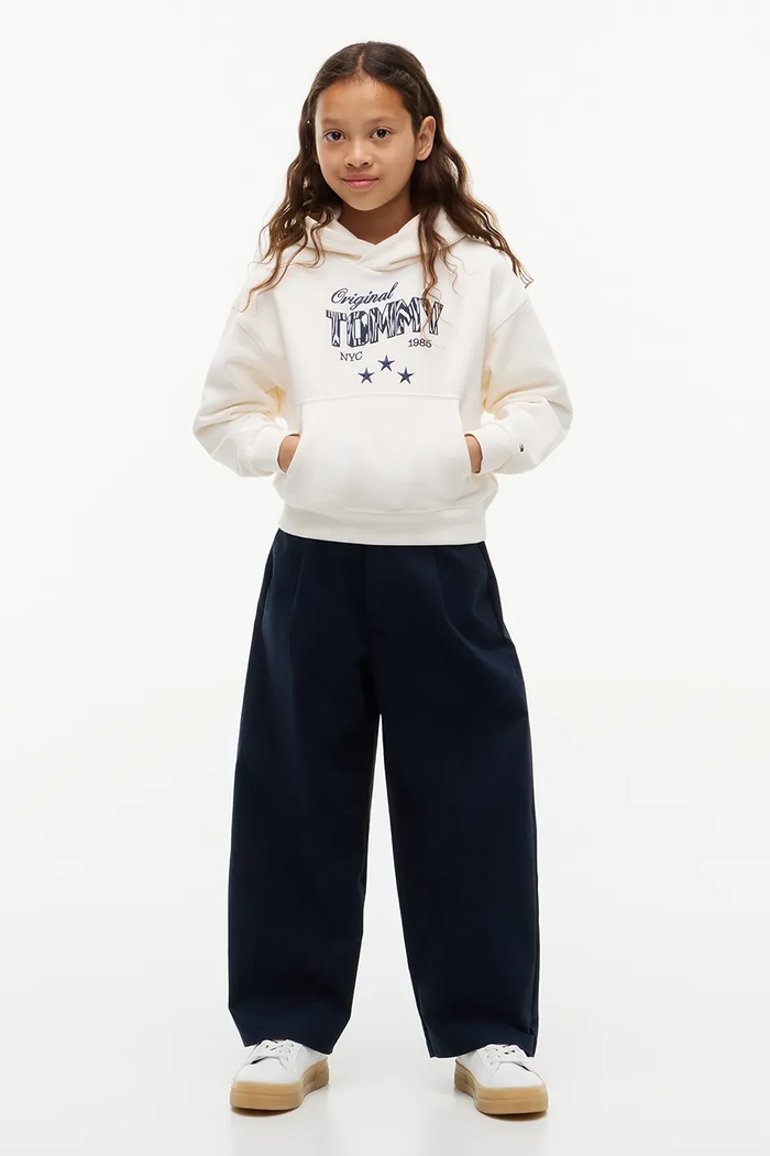 Bluza z kapturem dziecięca bawełniana Tommy Hilfiger KG0KG09571.104.122.9BY2 biały