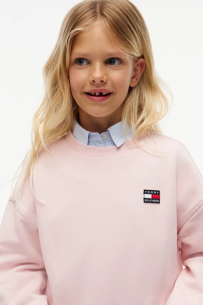 Tommy Hilfiger bluza dziecięca bawełniana z elastanem różowy KG0KG09604.80.122.9BY2