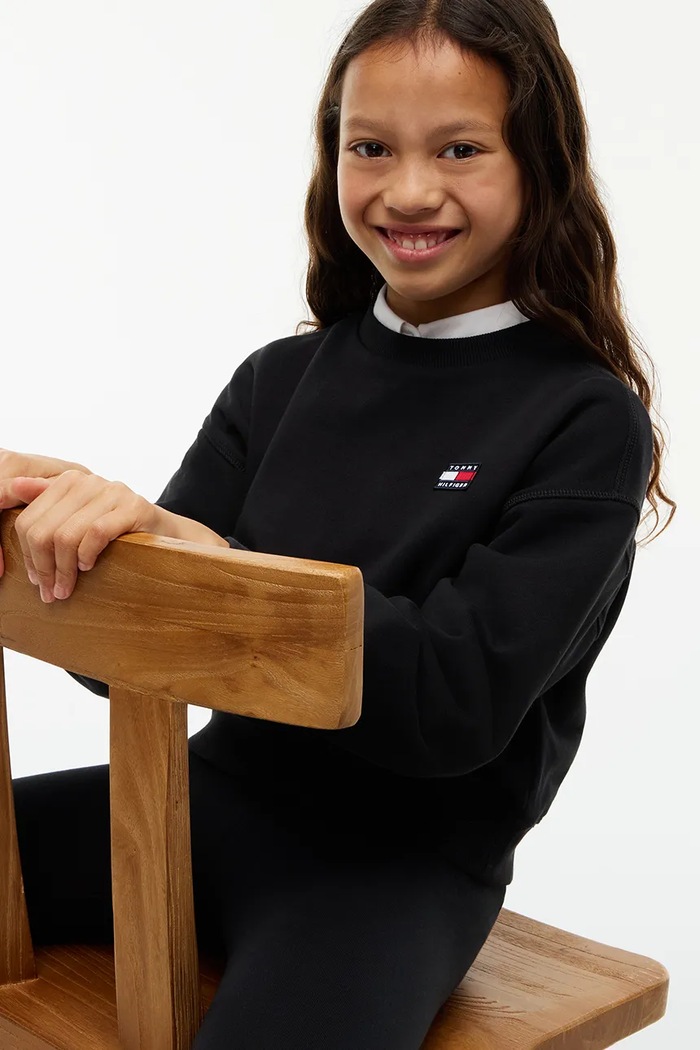 Tommy Hilfiger bluza dziecięca bawełniana z elastanem KG0KG09604.80.122.9BY2 granatowy