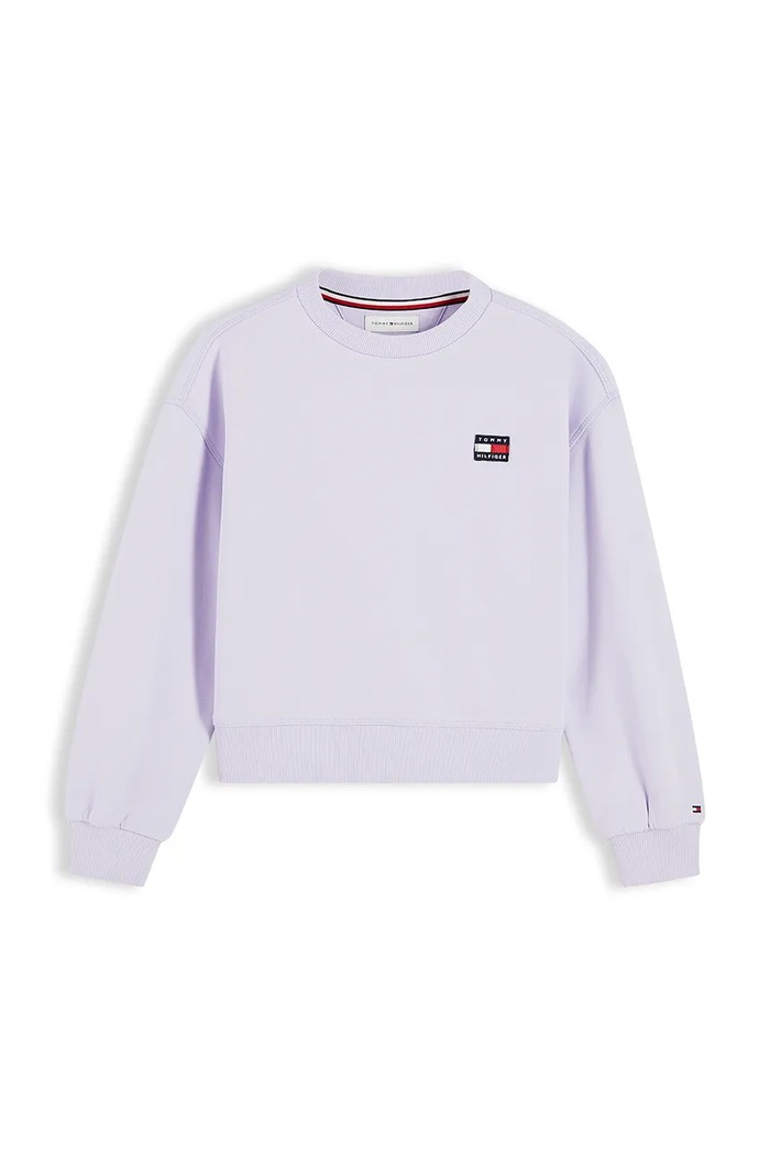 Tommy Hilfiger Bluza dziecięca bawełniana KG0KG09567.128.176.9BY2 fioletowy AW26
