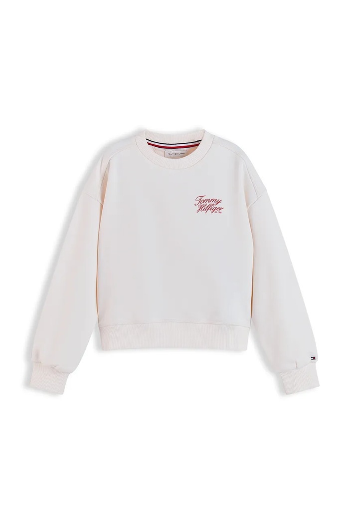 Tommy Hilfiger Bluza dziecięca z bawełną KG0KG09572.128.176.9BY2 biały AW26