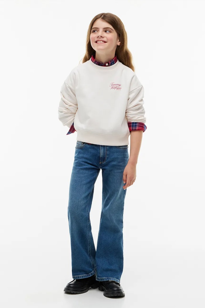 Bluza dziecięca z bawełną Tommy Hilfiger KG0KG09572.128.176.9BY2 biały