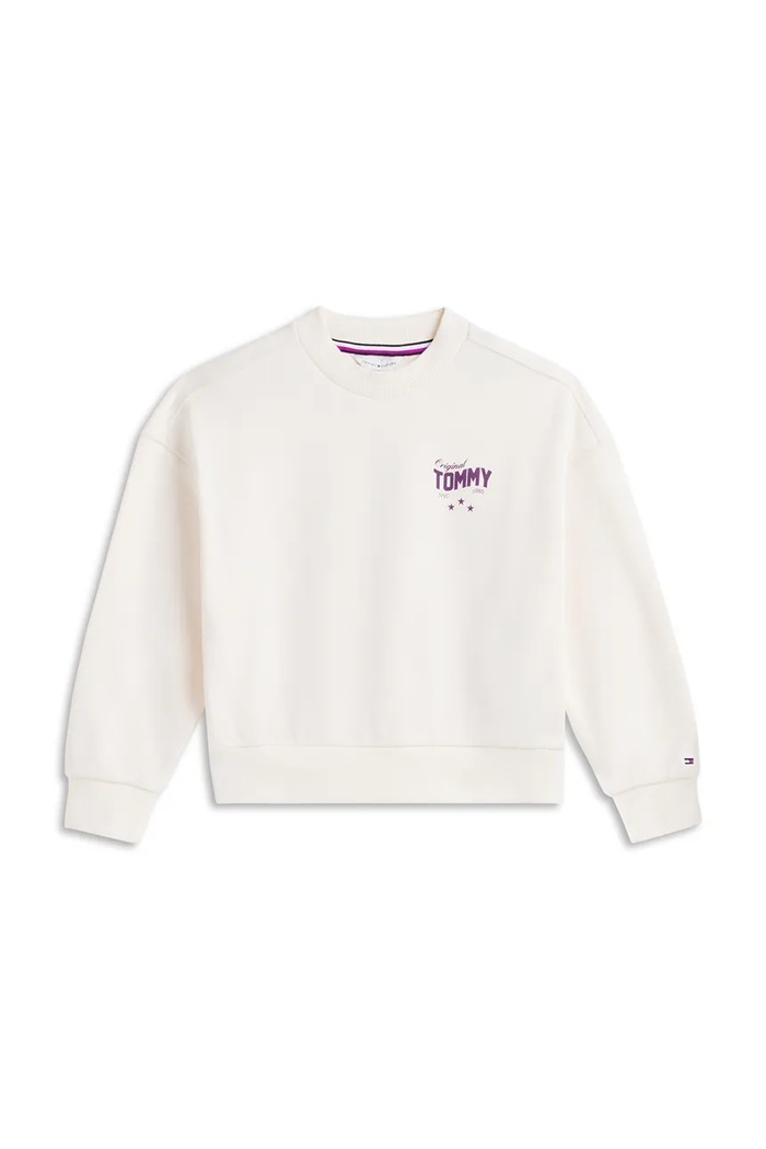 Tommy Hilfiger Bluza dziecięca bawełniana KG0KG09666.9BY2 biały AW26
