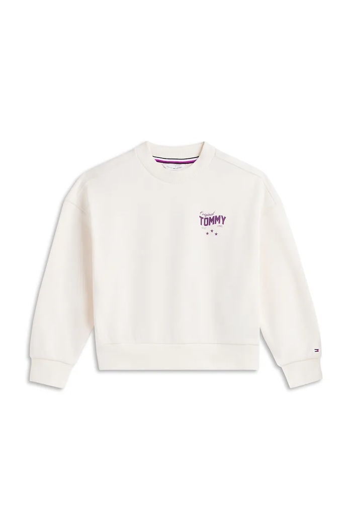 Tommy Hilfiger Bluza dziecięca bawełniana KG0KG09666.9BY2 biały AW26