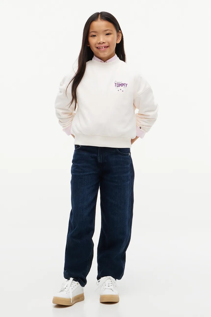 Bluza dziecięca bawełniana Tommy Hilfiger biały KG0KG09666.9BY2