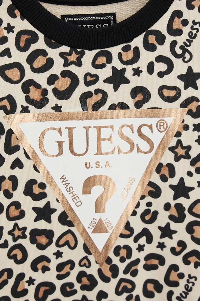 Dziewczynka Guess Bluza dziecięca bawełniana K6BQ04.K5896.9BY2 beżowy