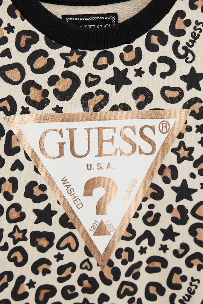 Dziewczynka Guess Bluza dziecięca bawełniana K6BQ04.K5896.9BY2 beżowy