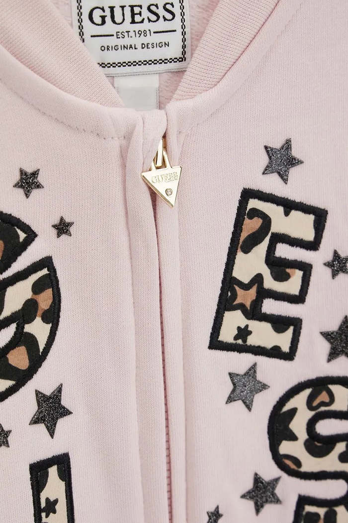 Dziewczynka Guess Bluza rozpinana dziecięca bawełniana K6BQ03.K5895.9BY2 różowy