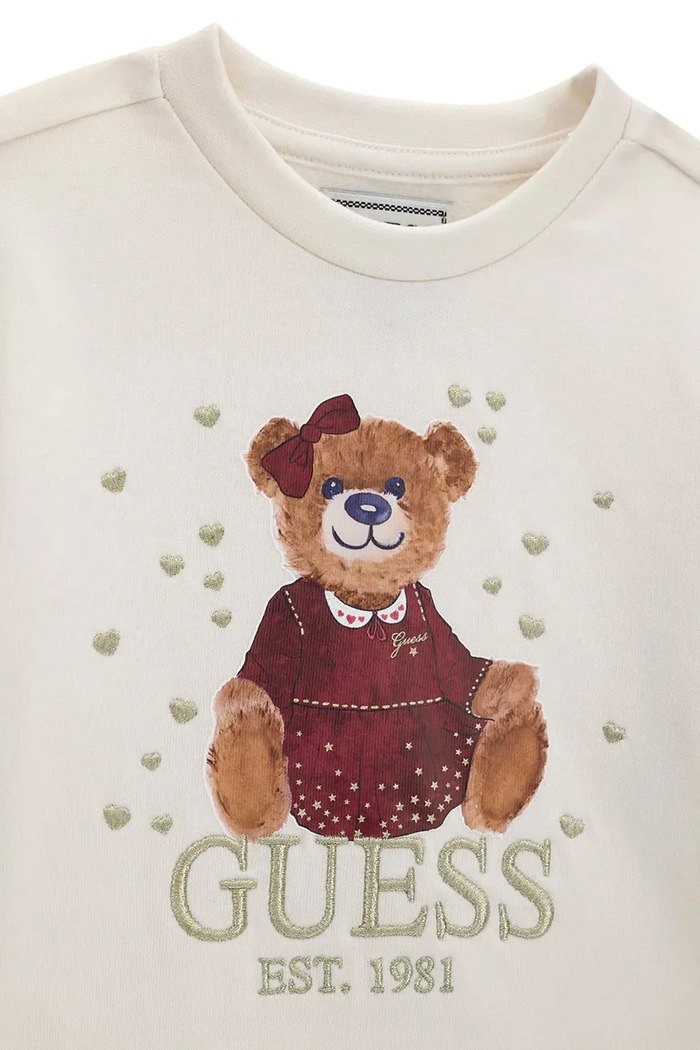 Dziewczynka Guess Bluza dziecięca bawełniana K6BQ02.K5894.9BY2 beżowy