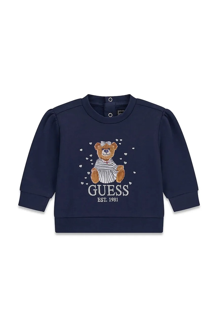 Guess Bluza dziecięca bawełniana granatowy K6BQ02.K5894.9BY2