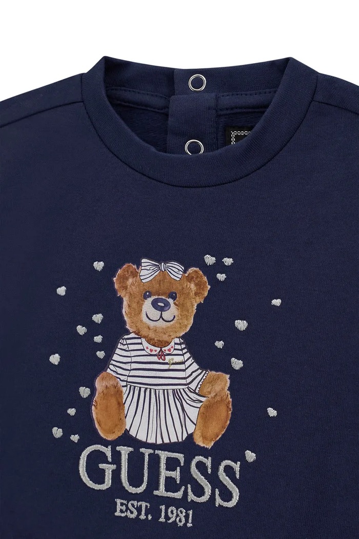 Dziewczynka Guess Bluza dziecięca bawełniana K6BQ02.K5894.9BY2 granatowy