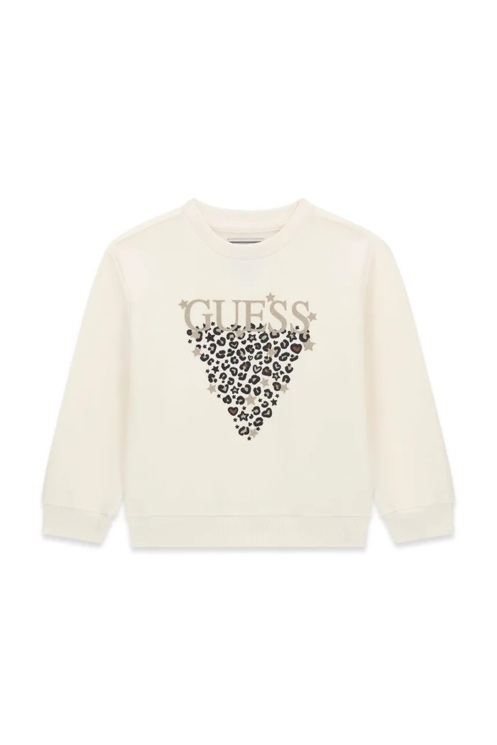 Guess Bluza dziecięca bawełniana beżowy K6BQ01.K5893.9BY2