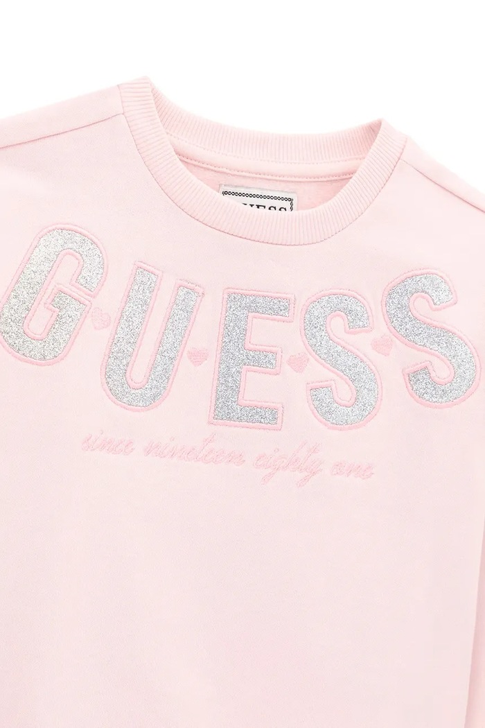Dziewczynka Guess Bluza dziecięca bawełniana K6BQ01.K5893.9BY2 różowy