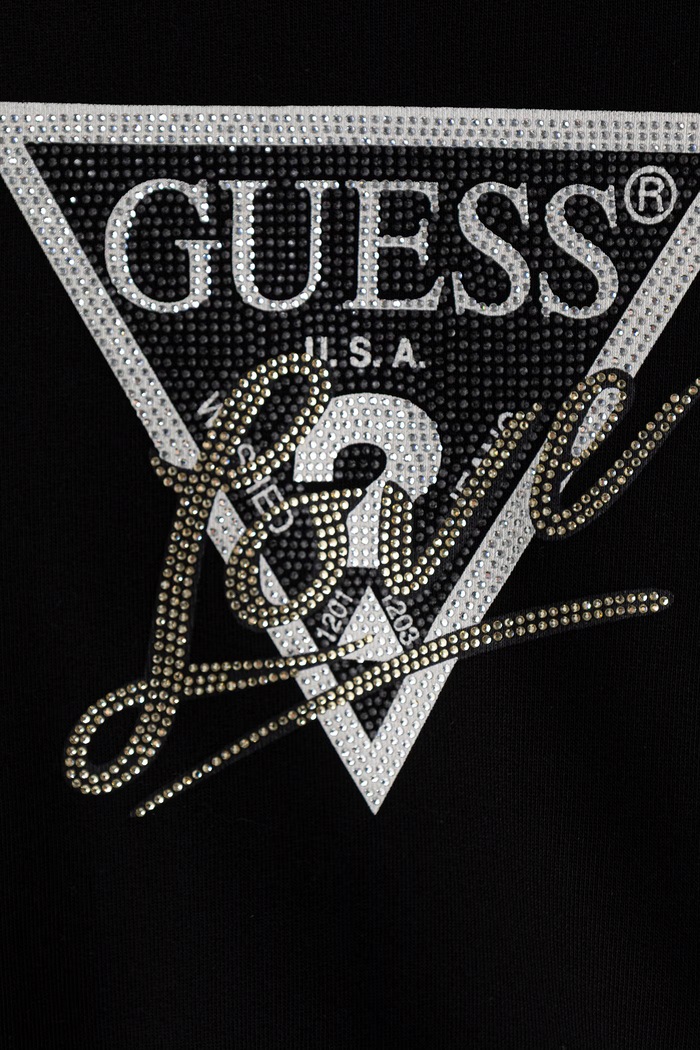 DÍVKA Guess mikina dětská bavlněná J6BQ20.K8007.9BY2 černá