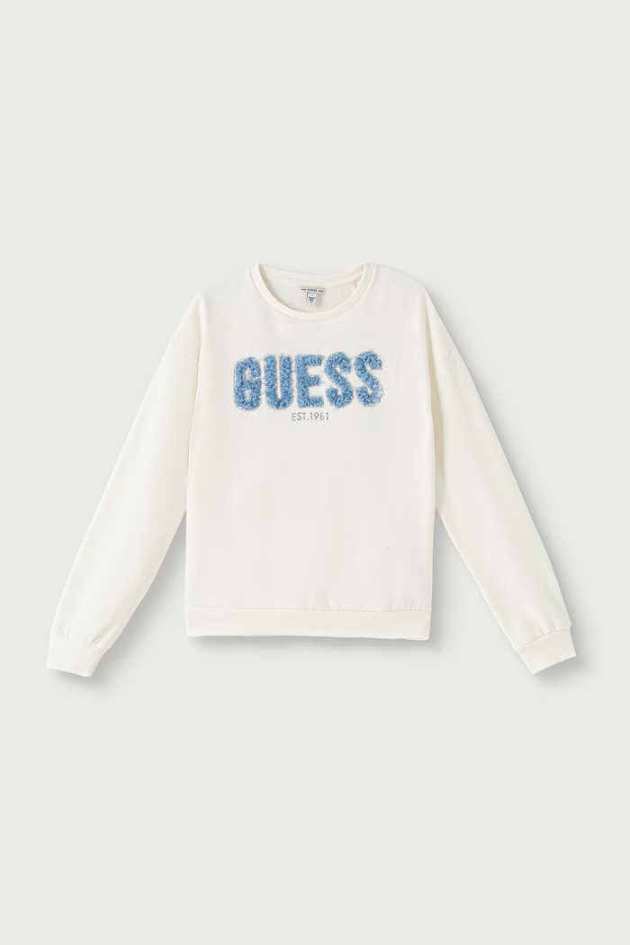 Guess Bluza dziecięca bawełniana beżowy J6BQ09.K6096.9BY2