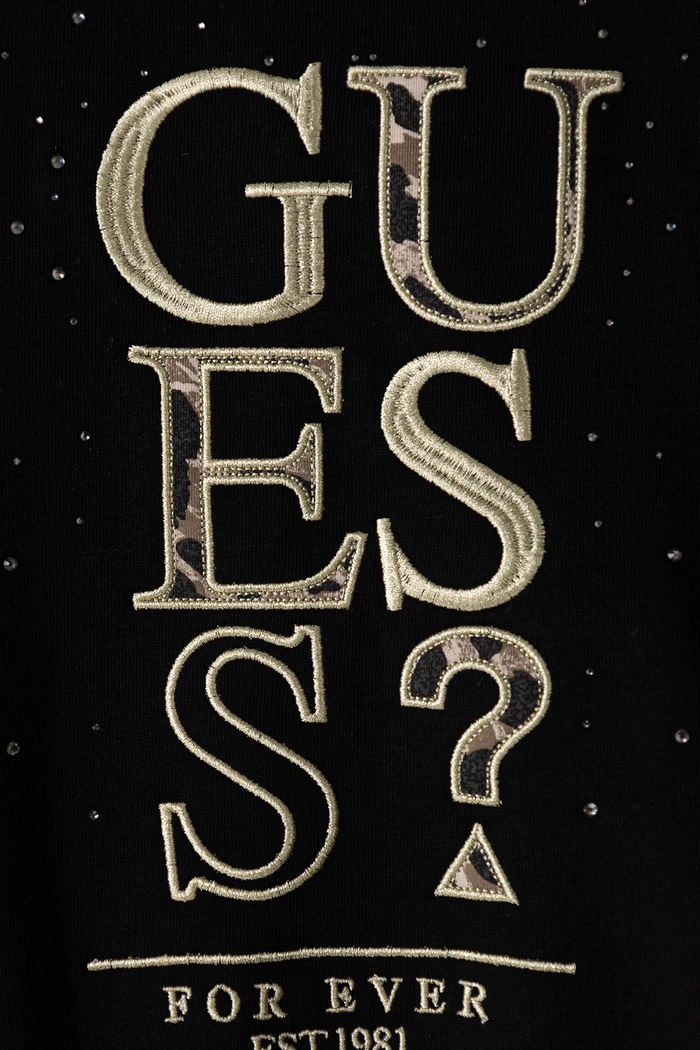 DÍVKA Guess mikina dětská bavlněná J6BQ07.K6093.9BY2 černá