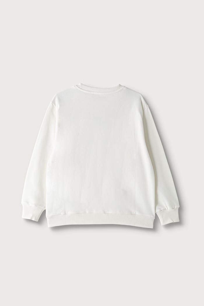 Elisabetta Franchi Dukserica za djecu od pamuka EFFE183.C.FF017 bež AW26