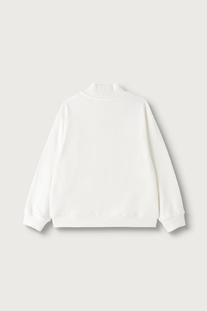 Elisabetta Franchi Суичър за деца от памук EFFE176.C.FF017 бежов AW26