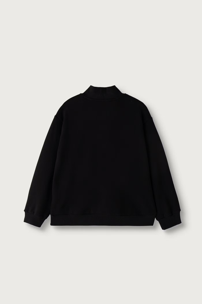 Elisabetta Franchi Dukserica za djecu od pamuka EFFE176.C.FF017 crna AW26