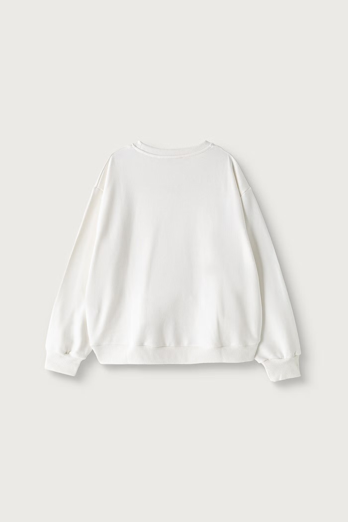 Elisabetta Franchi Суичър за деца от памук EFFE185.C.FF017 бял AW26