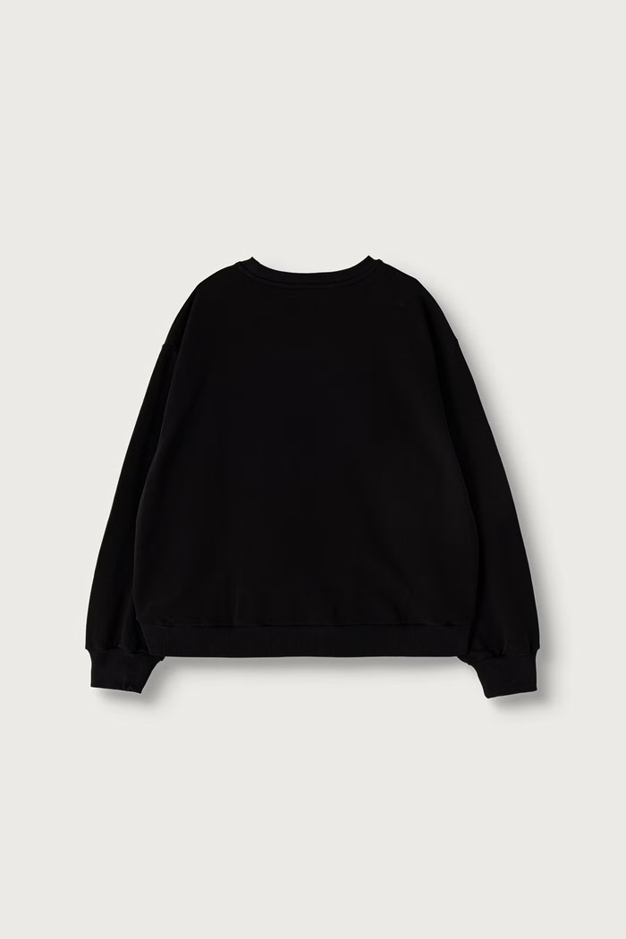 Elisabetta Franchi Суичър за деца от памук EFFE185.C.FF017 черен AW26
