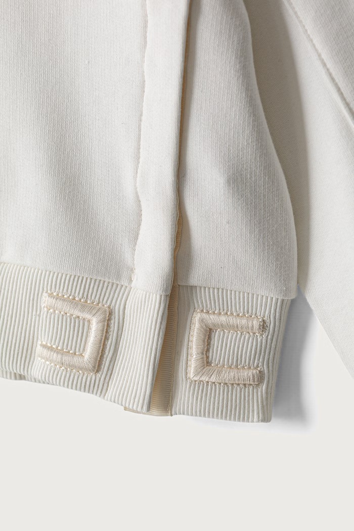 Момиче Elisabetta Franchi Уголемен суичър за деца от памук EFFE181.C.FF017 бежов