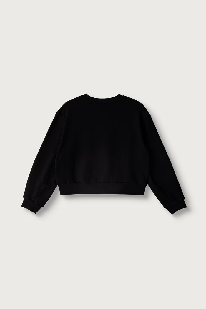 Elisabetta Franchi Bluza oversize dziecięca bawełniana EFFE181.C.FF017 czarny AW26