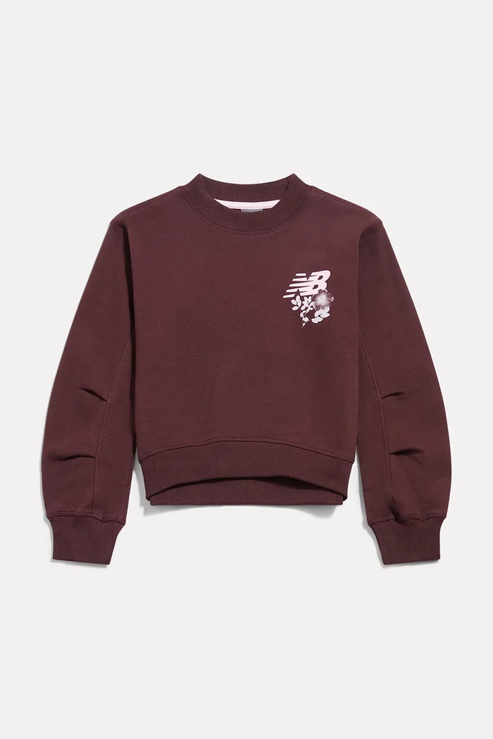 New Balance Bluza dziecięca z bawełną fioletowy YT62678S