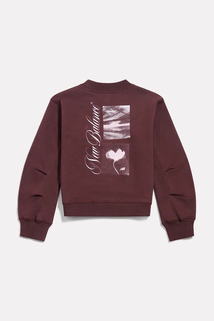 New Balance Bluza dziecięca z bawełną YT62678S fioletowy AW26