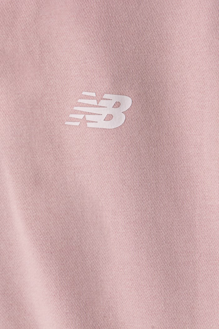 Dziewczynka New Balance Bluza rozpinana z kapturem dziecięca z bawełną YT6263S8 różowy