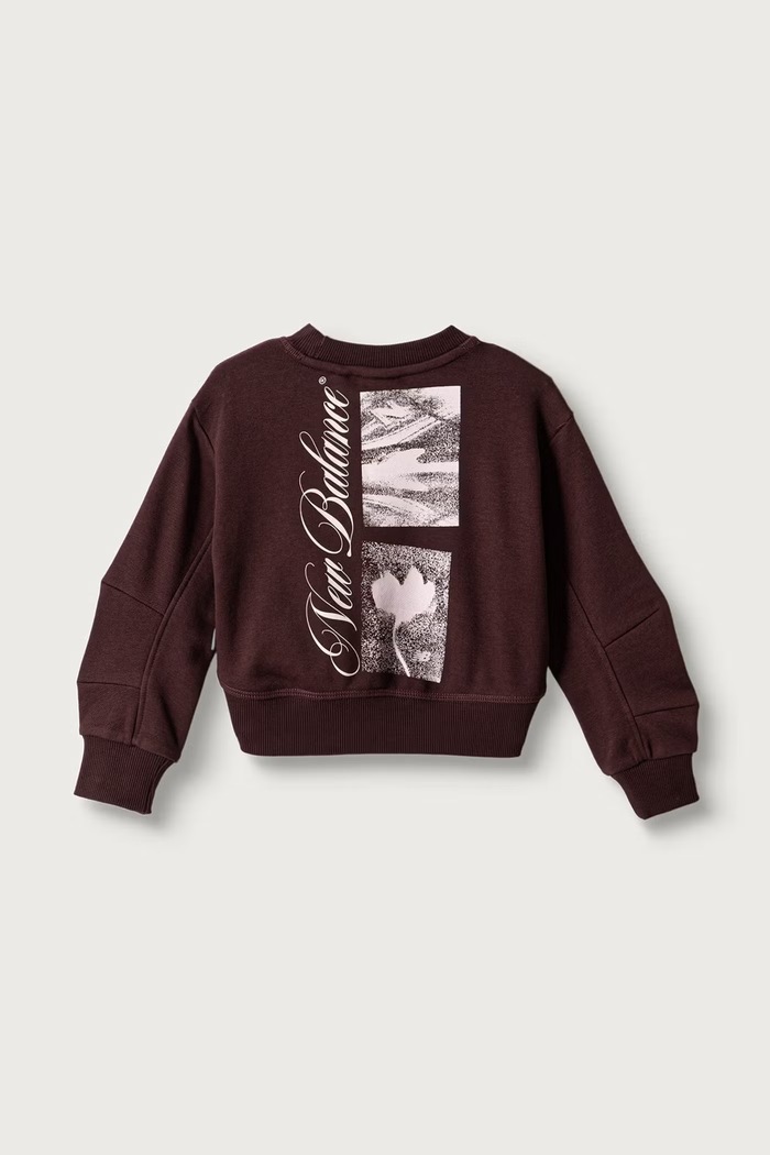 New Balance Bluza dziecięca z bawełną YT62R062 fioletowy AW26