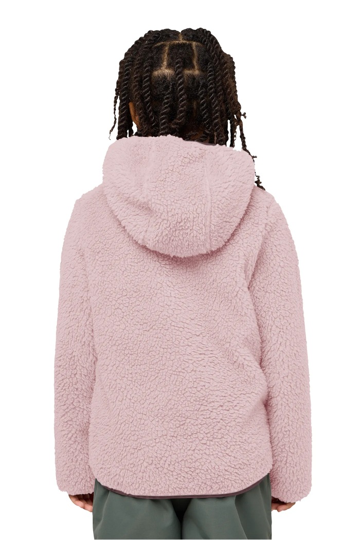Μπλούζα με κουκούλα και κουμπιά παιδική φλις ICE CURL Jack Wolfskin 1609232.104.152.9BY2 ροζ