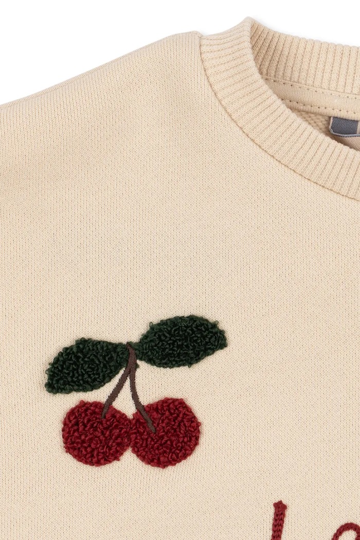 Konges Sløjd bluza dziecięca z bawełną LOU SWEAT SHIRT OCS beżowy KS107618.9BY2