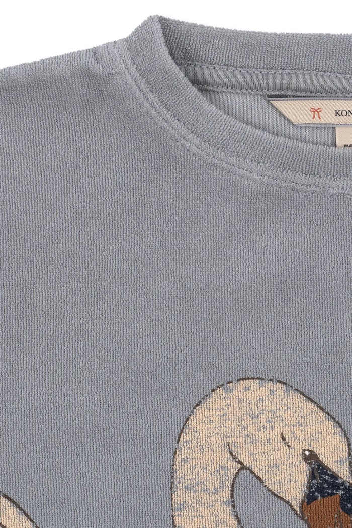 Dziewczynka Konges Sløjd bluza dziecięca z bawełną ITTY SWEATSHIRT GOTS KS107615.9BY2 niebieski