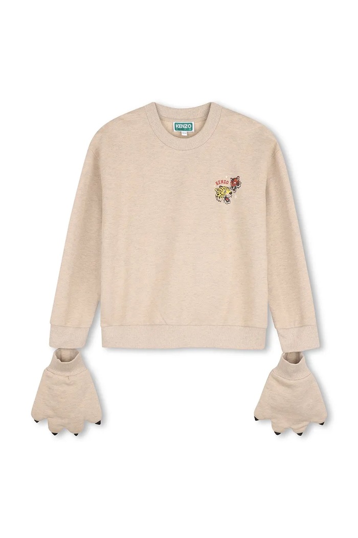 Kenzo Kids Mikina detská s bavlnou K61958.114.150 béžová AW26