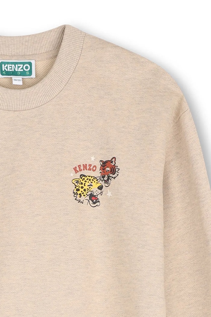 Mikina detská s bavlnou Kenzo Kids béžová K61958.114.150