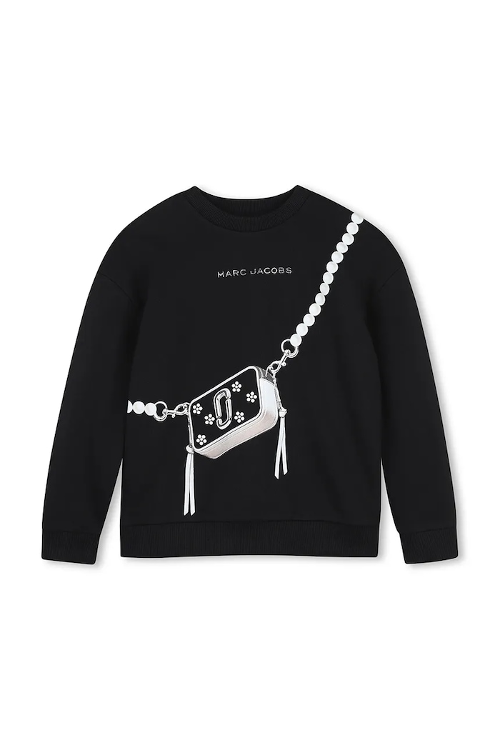 MARC JACOBS Dukserica sa kapuljačom za djecu od pamuka crna W61005.156