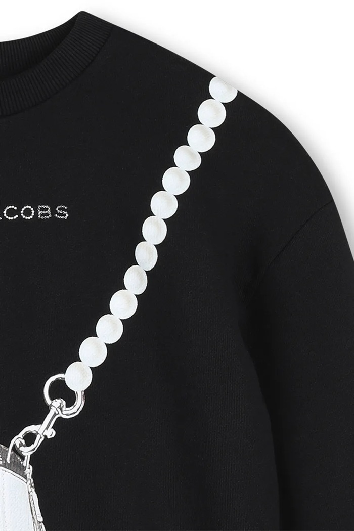 Djevojčice MARC JACOBS Dukserica sa kapuljačom za djecu od pamuka W61005.156 crna