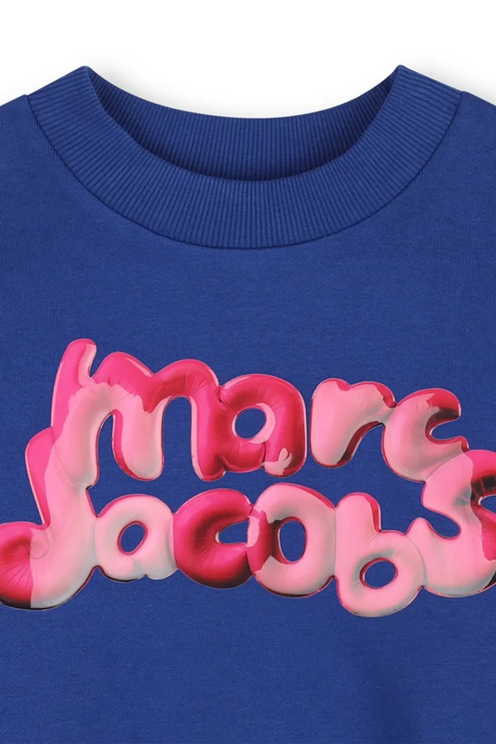 Dziewczynka MARC JACOBS Bluza dziecięca z bawełną W61008.156 niebieski