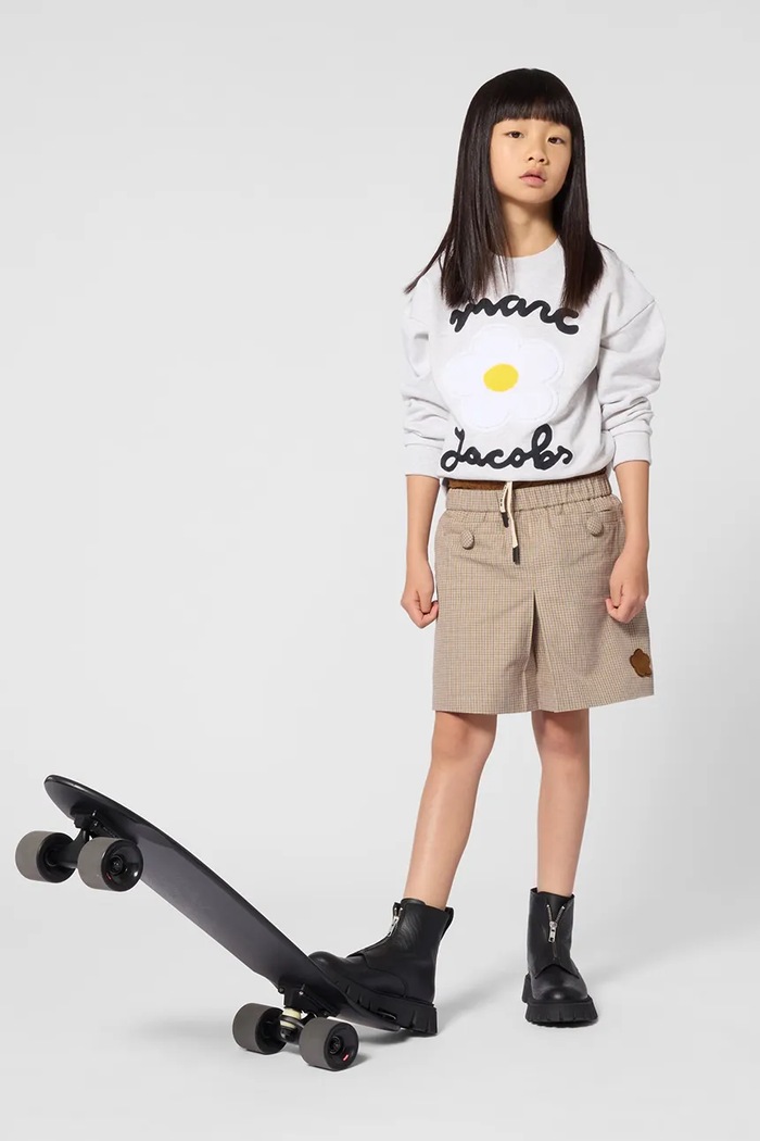 Bluza dziecięca bawełniana MARC JACOBS szary W61009.156