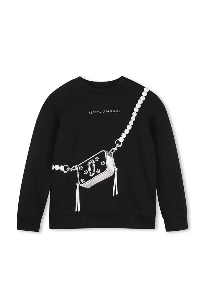 MARC JACOBS Dukserica sa kapuljačom za djecu od pamuka crna W61005.114.150