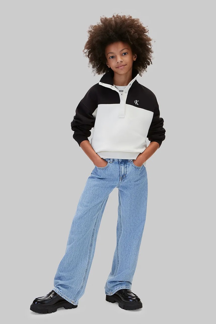 Dziewczynka Calvin Klein Jeans Bluza dziecięca z bawełną LVCKFJB13G.9BY2 czarny