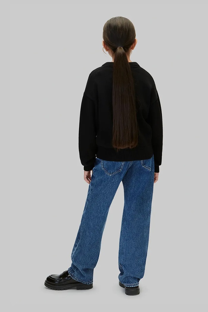 Sweter dziecięcy bawełniany Calvin Klein Jeans LVCKFJF11G.9BY2 czarny